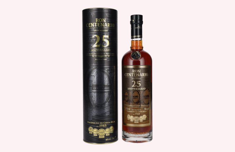 Ron Centenario GRAN RESERVA 25 Aniversario Rum 40% Vol. 0,7l in Geschenkbox