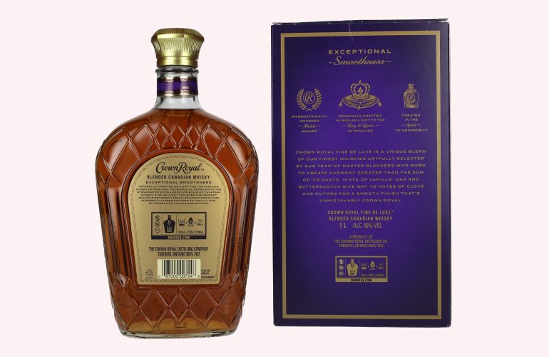 Crown Royal Fine De Luxe Blended Canadian Whisky 40% Vol. 1l in geschenkverpakking