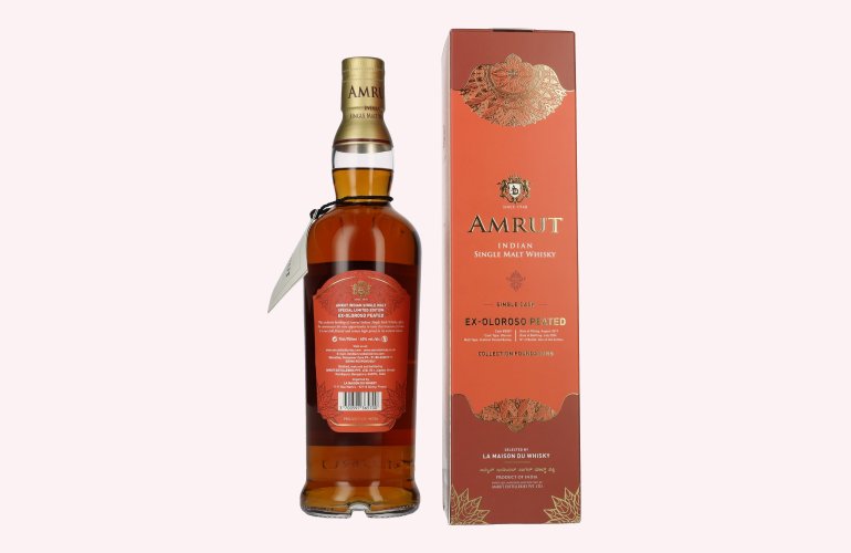 Amrut Ex-Oloroso Peated Indian Single Malt Whisky Collection Foundations 60% Vol. 0,7l in Geschenkbox