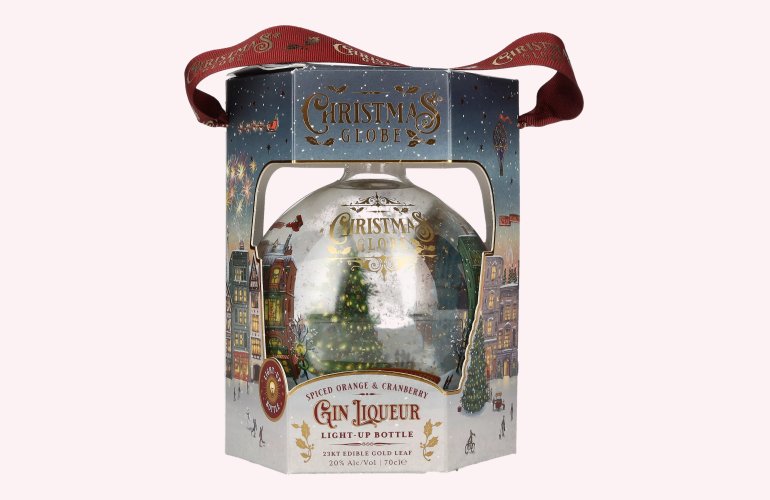 Christmas Globe Spiced Orange & Cranberry Gin Liqueur Light-Up 20% Vol. 0,7l in Geschenkbox