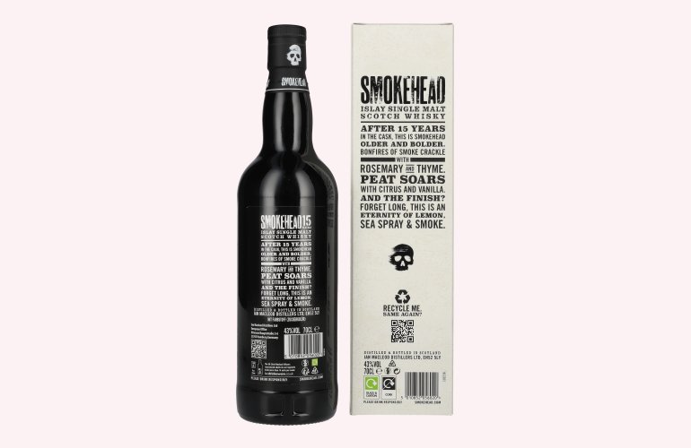 Smokehead 15 Years Old Islay Single Malt Whisky Limited Edition 43% Vol. 0,7l in Geschenkbox
