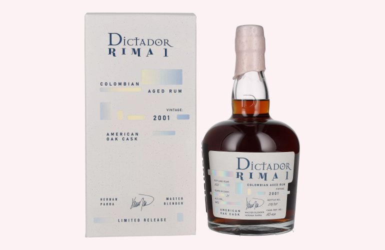 Dictador RIMA 1 21 Years Old AMERICAN OAK Cask Vintage 2001 44% Vol. 0,7l in Giftbox