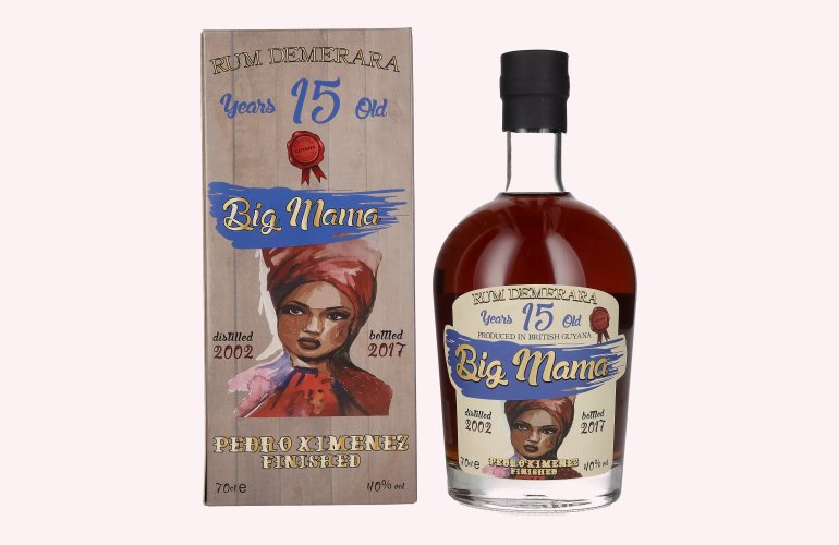 Big Mama 15 Years Old Rum Demerara Pedro Ximenez Finished 40% Vol. 0,7l in Giftbox