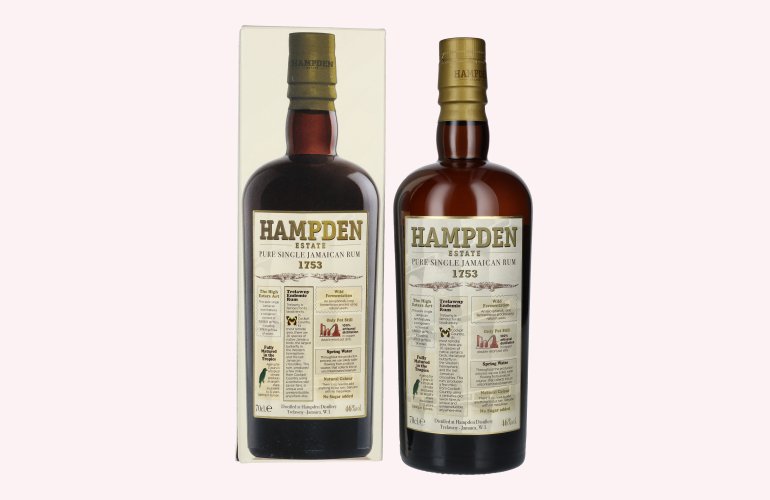 Hampden Estate 1753 3 Years Old Pure Single Jamaican Rum 46% Vol. 0,7l in Geschenkbox