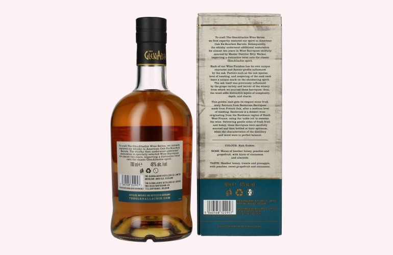 The GlenAllachie 12 Years Old SAUTERNES WINE CASK FINISH Limited Edition 48% Vol. 0,7l in Giftbox