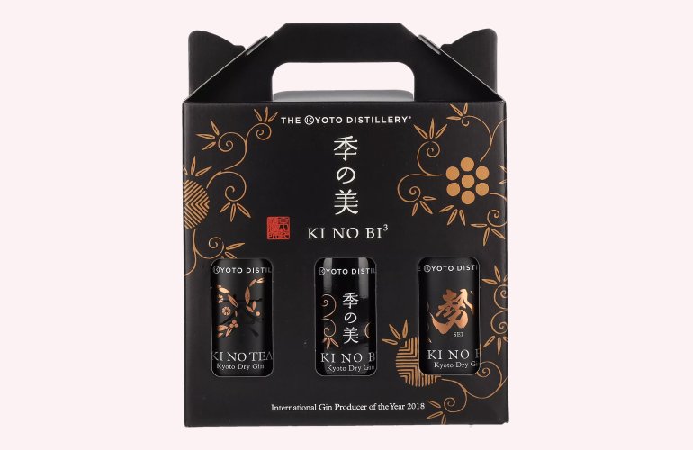 KI NO BI³ Kyoto Dry Gin Set 48,4% Vol. 3x0,2l in Geschenkbox