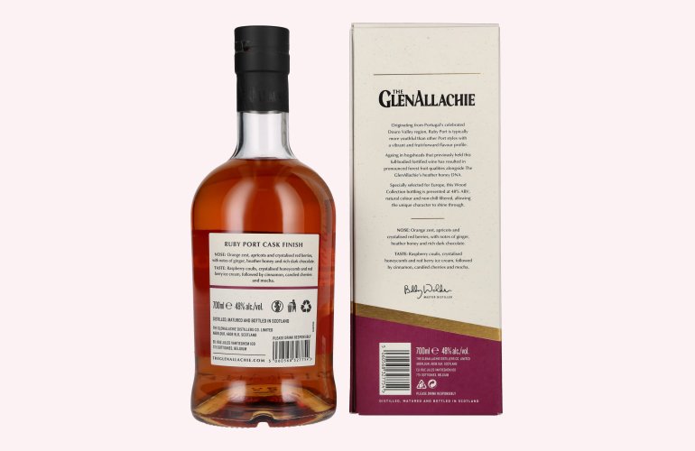 The GlenAllachie 10 Years Old RUBY PORT WOOD FINISH 48% Vol. 0,7l in Giftbox