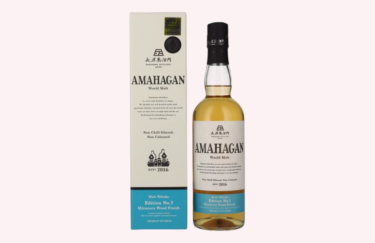 Amahagan World Malt Whisky Edition No.3 MIZUNARA WOOD Finish 47% Vol. 0,7l in Giftbox