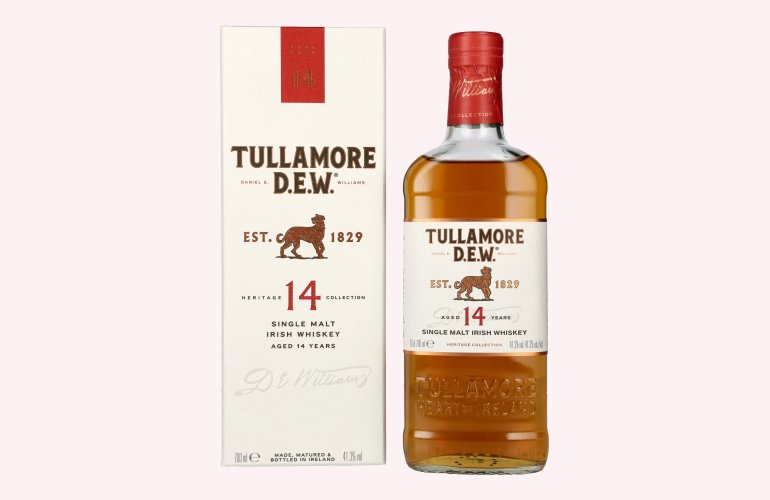 Tullamore D.E.W. 14 Years Old Single Malt Irish Whiskey 41,3% Vol. 0,7l in geschenkverpakking