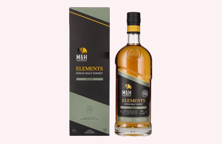 M&H ELEMENTS Peated Single Malt Whisky 46% Vol. 0,7l in Giftbox