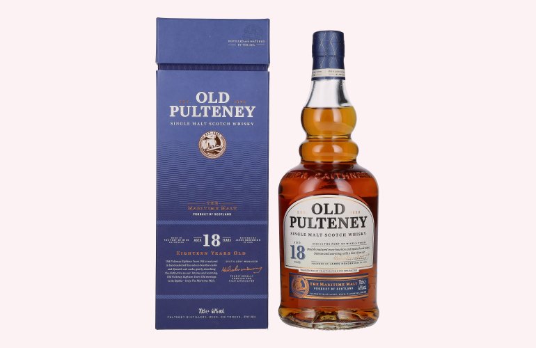 Old Pulteney 18 Years Old Single Malt Scotch Whisky 46% Vol. 0,7l in Geschenkbox