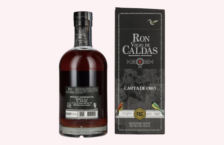 Ron Viejo de Caldas 8 Años 40% Vol. 0,7l in geschenkverpakking