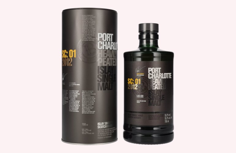 Port Charlotte SC:01 Heavily Peated Islay Single Malt 2012 55,2% Vol. 0,7l in Tinbox