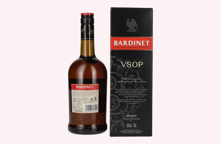 Bardinet VSOP Finest Brandy 36% Vol. 0,7l in geschenkverpakking