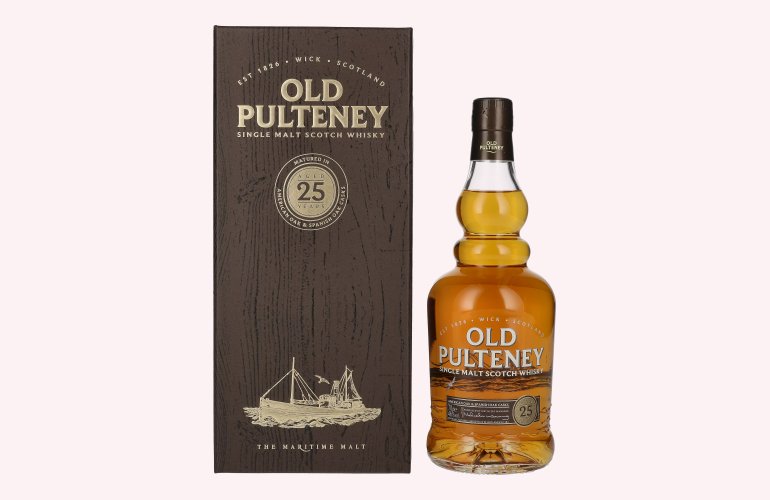 Old Pulteney 25 Years Old Single Malt Scotch Whisky 46% Vol. 0,7l in Giftbox