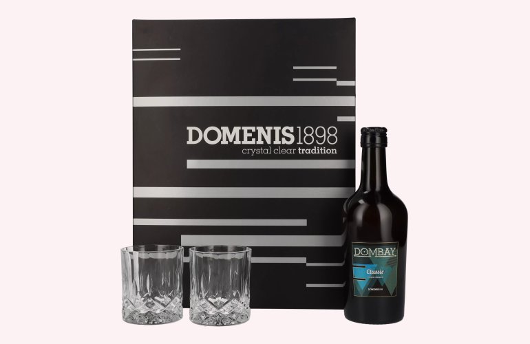 Domenis 1898 DOMBAY Classic crema classica 17% Vol. 0,5l in Geschenkbox mit 2 Gläsern