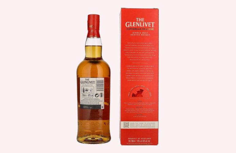 The Glenlivet Caribbean Reserve Single Malt Scotch Whisky 40% Vol. 0,7l en boîte cadeau