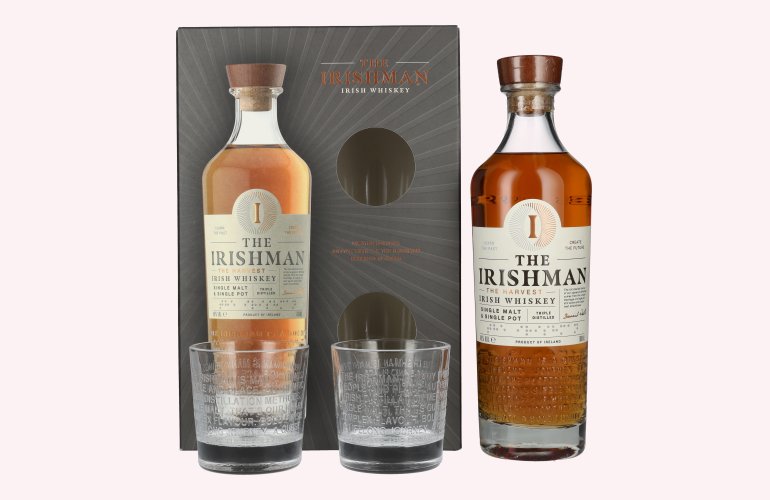 The Irishman THE HARVEST Single Malt Irish Whiskey 40% Vol. 0,7l in Giftbox with 2 glasses