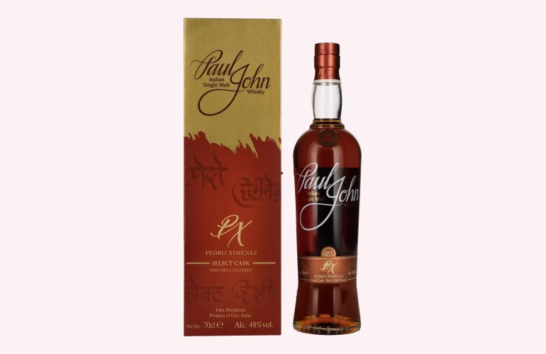 Paul John PX SELECT CASK Indian Single Malt Whisky 48% Vol. 0,7l in Geschenkbox