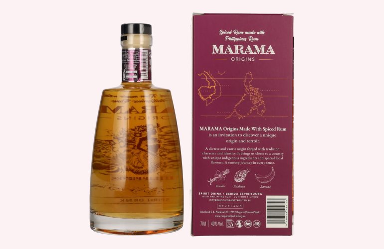 Marama ORIGINS Philippines Spiced Rum 40% Vol. 0,7l in Geschenkbox