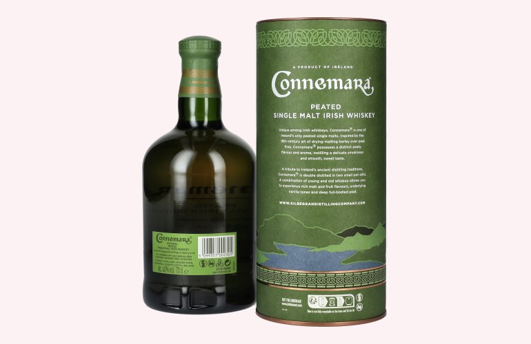 Connemara ORIGINAL Peated Single Malt Irish Whiskey 40% Vol. 0,7l en boîte cadeau