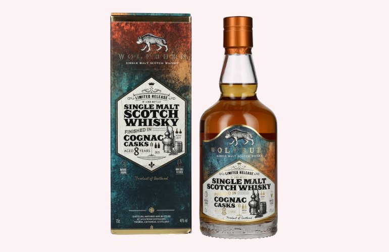 Wolfburn 8 Years Old COGNAC CASKS Single Malt Scotch Whisky Limited Release 46% Vol. 0,7l en boîte cadeau