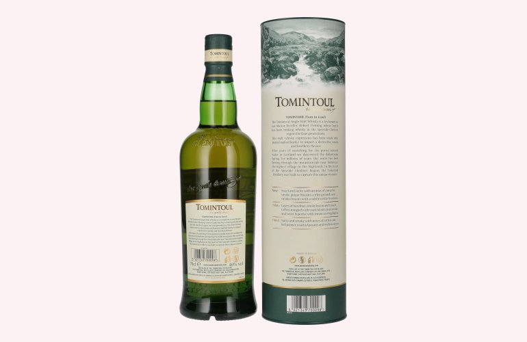 Tomintoul Single Peated Malt WITH A PEATY TANG 40% Vol. 0,7l en boîte cadeau