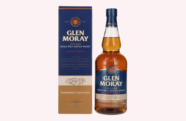 Glen Moray Elgin Classic Chardonnay Cask Finish 40% Vol. 0,7l in Geschenkbox