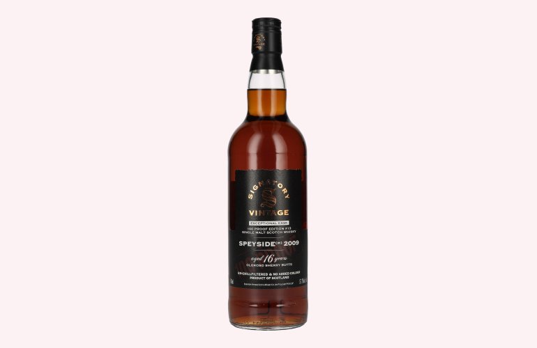 Signatory Vintage 100 Proof Edition SPEYSIDE (M) 2009 16 Years Old Exceptional Cask #13 57,1% Vol. 0,7l