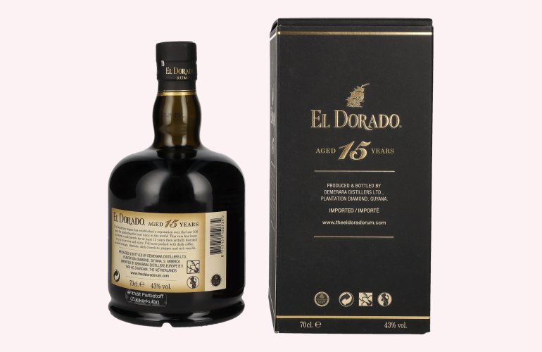 El Dorado 15 Years Old Finest Demerara Rum SPECIAL RESERVE 43% Vol. 0,7l en boîte cadeau