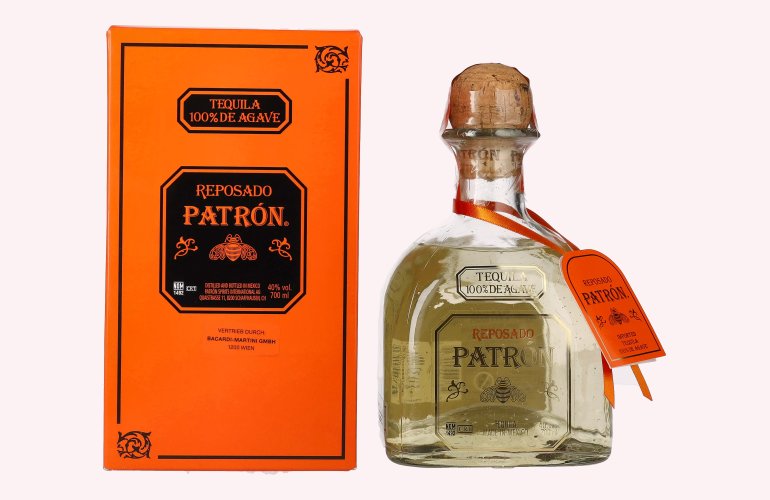 Patrón Tequila Reposado 40% Vol. 0,7l in Geschenkbox