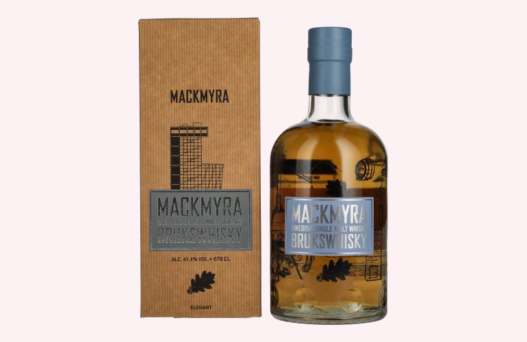 Mackmyra BRUKSWHISKY Swedish Single Malt Whisky 41,4% Vol. 0,7l en boîte cadeau