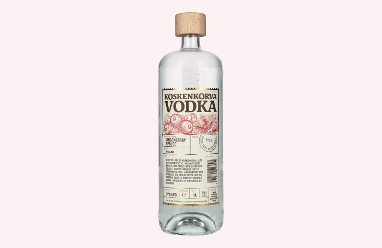 Koskenkorva Vodka LINGONBERRY SPRUCE Flavoured 37,5% Vol. 1l