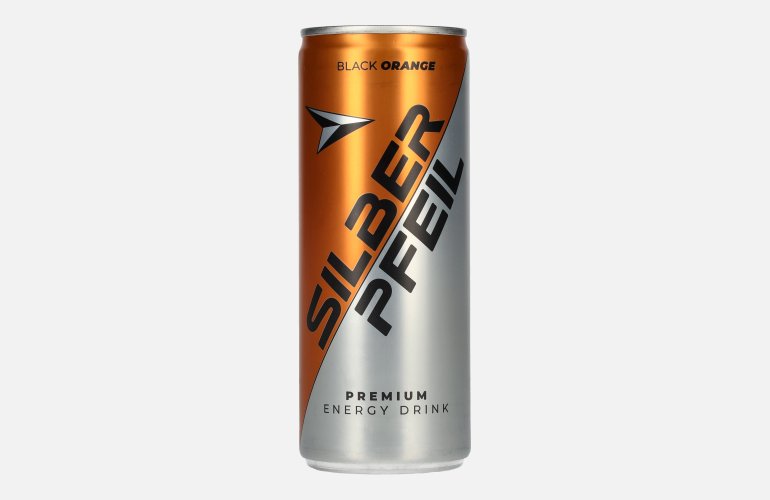 SILBERPFEIL Energy Drink BLACK ORANGE 0,25l Dose