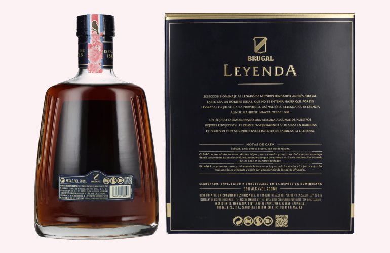 Brugal LEYENDA Selección Homenaje 38% Vol. 0,7l en boîte cadeau