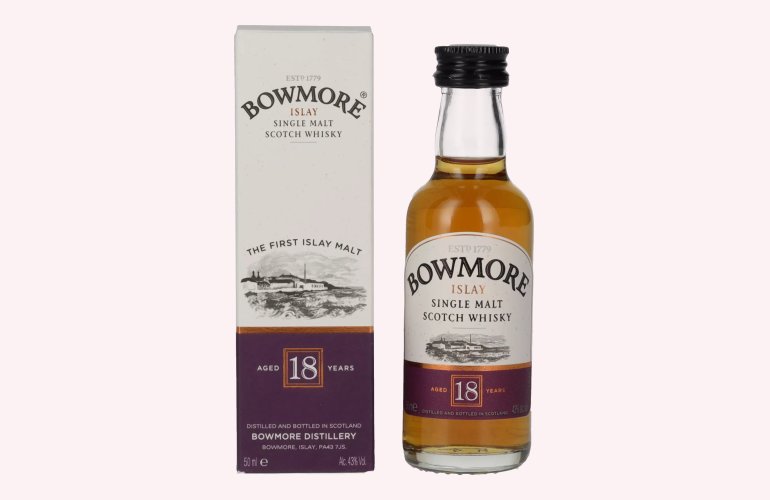 Bowmore 18 Years Old Islay Single Malt 43% Vol. 0,05l in Giftbox