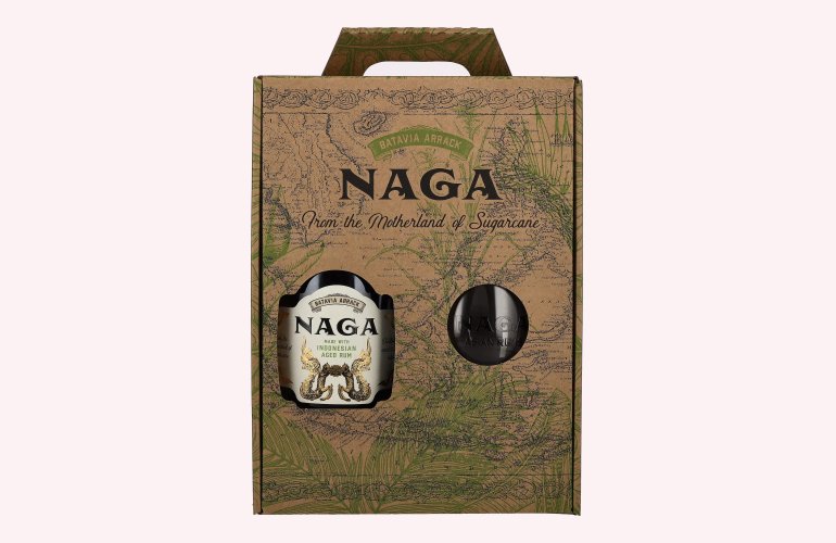 Naga JAVA RESERVE Double Cask Aged 40% Vol. 0,7l in Giftbox with glass