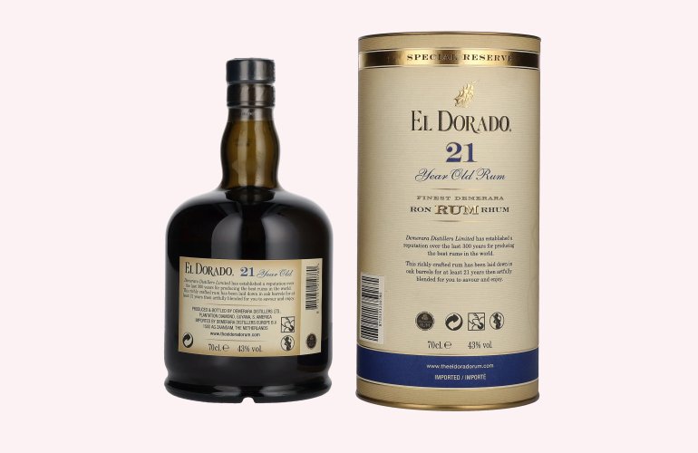 El Dorado 21 Years Old Finest Demerara Rum SPECIAL RESERVE 43% Vol. 0,7l in Geschenkbox