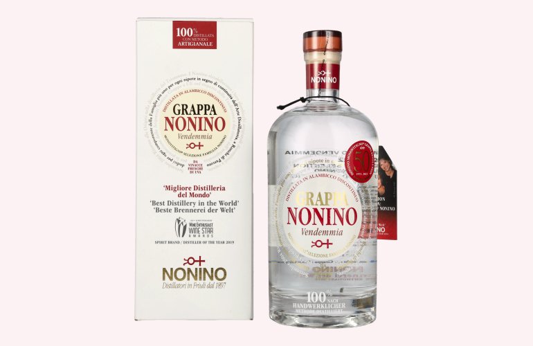 Nonino Grappa Monovitigni Vendemmia 40% Vol. 0,5l in geschenkverpakking