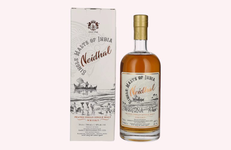 Amrut NEIDHAL Peated Indian Single Malt Whisky 46% Vol. 0,7l in Giftbox