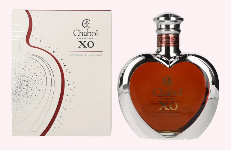 Chabot Armagnac XO Coeur Silver Edition 40% Vol. 0,5l in Geschenkbox