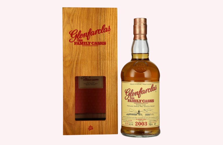 Glenfarclas THE FAMILY CASKS Single Cask SUMMER 2024 Plain Butt #1972 2003 55,5% Vol. 0,7l in Holzkiste