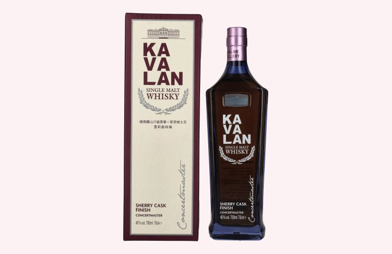 Kavalan CONCERTMASTER Sherry Cask Finish Single Malt Whisky 40% Vol. 0,7l in geschenkverpakking