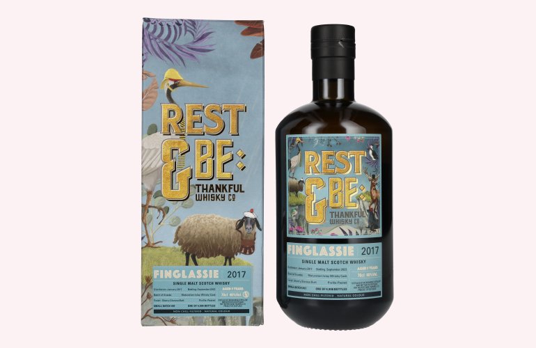Rest & Be Thankful Finglassie 5 Years Old Single Malt 2017 46% Vol. 0,7l in geschenkverpakking