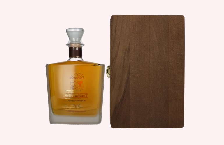 Berta Grappa Tre Soli Tre Grappa Invecchiata 2017 43% Vol. 0,7l in Holzkiste