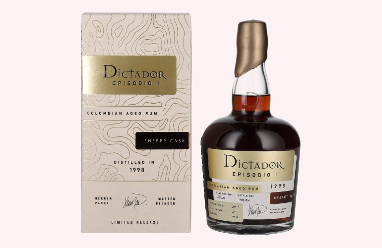 Dictador EPISODIO I 23 Years Old SHERRY CASK Rum 1998 45% Vol. 0,7l in Giftbox