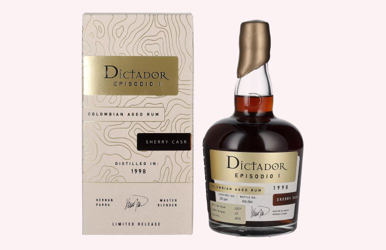 Dictador EPISODIO I 23 Years Old SHERRY CASK Rum 1998 45% Vol. 0,7l in Geschenkbox