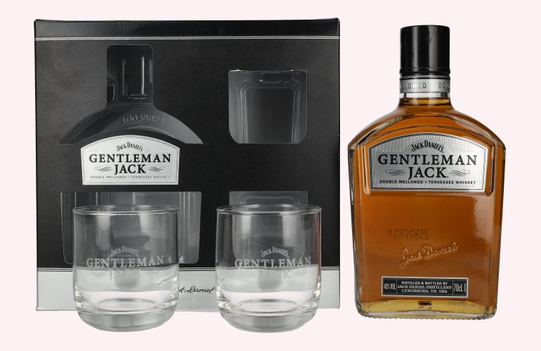 Jack Daniel's GENTLEMAN JACK Tennessee Whiskey 40% Vol. 0,7l in Giftbox with 2 glasses