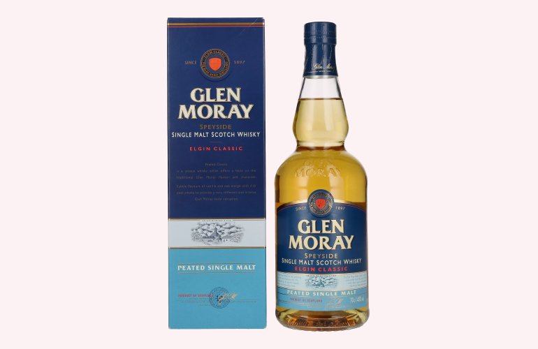 Glen Moray Elgin Classic Peated Single Malt 40% Vol. 0,7l in Geschenkbox