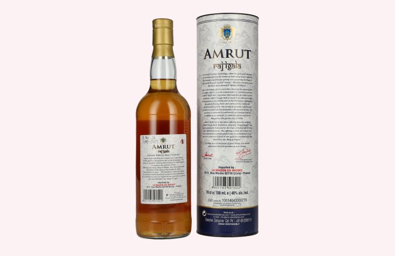 Amrut RAJ IGALA Indian Single Malt Whisky 40% Vol. 0,7l in Geschenkbox